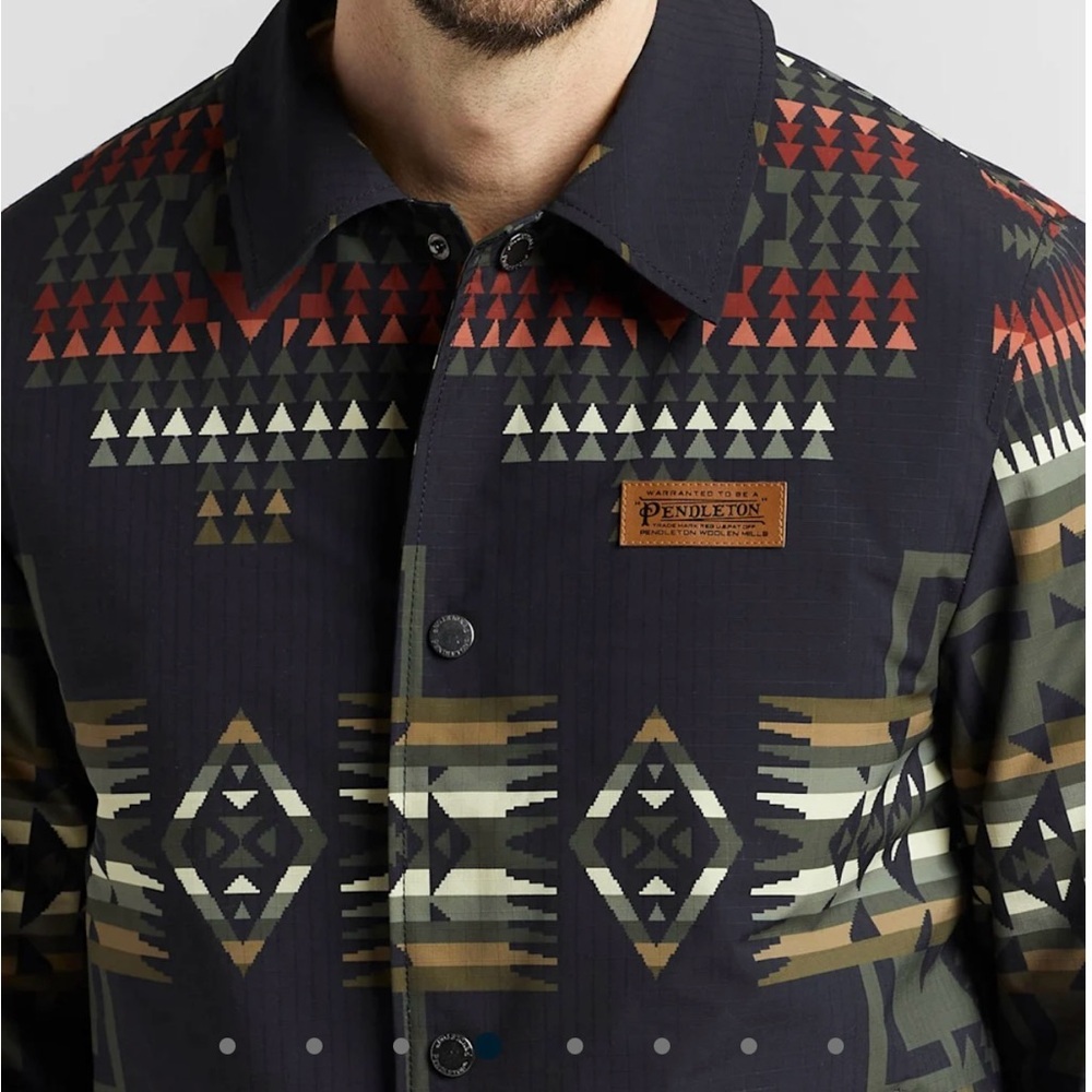 Pendleton Men's Geometric Pattern Jacket - Black … - image 3